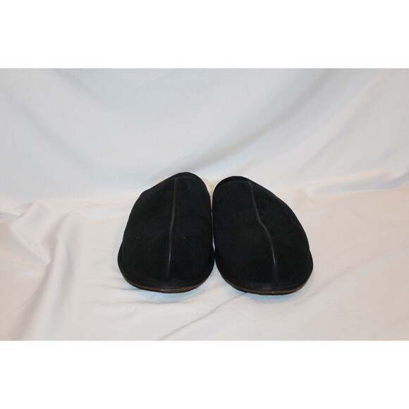 NIB UGG Men's Scuff‎ Suede Shearling Slippers BLACK - Picture 4 of 6